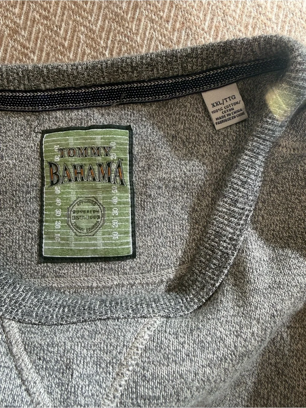 Tommy Bahama Grey Dallas Cowboys Crewneck Sweatshirt